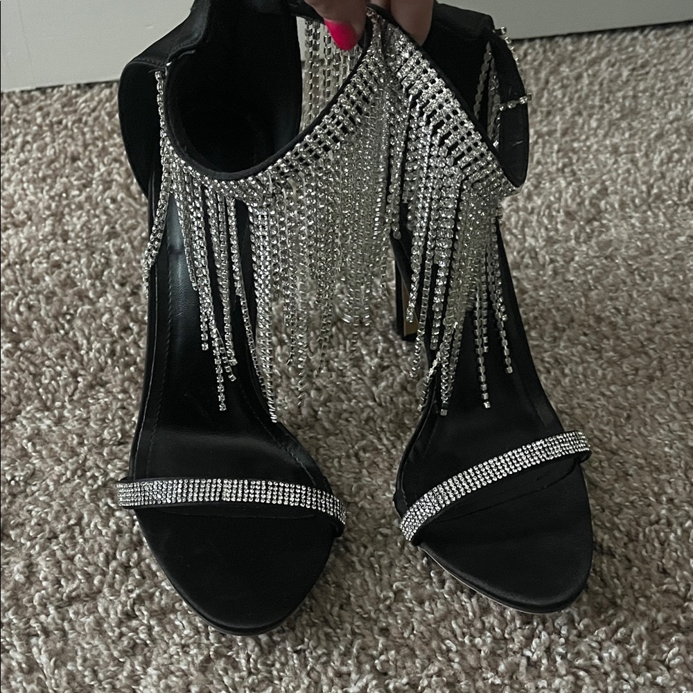 Elegant Black and Silver Women's Shoes